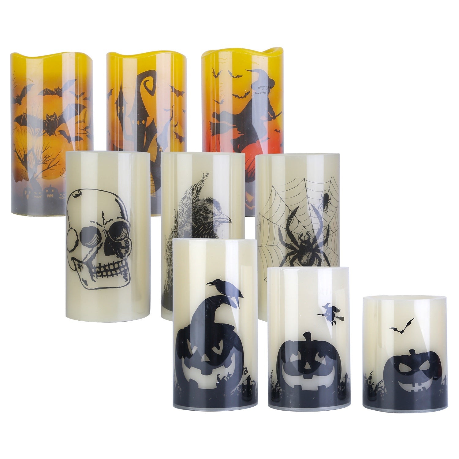 Safe flameless Halloween party décor candles USA
