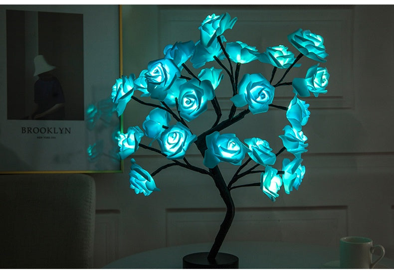 Rose Flower LED Lamp – Romantic Home Decor Night Light


