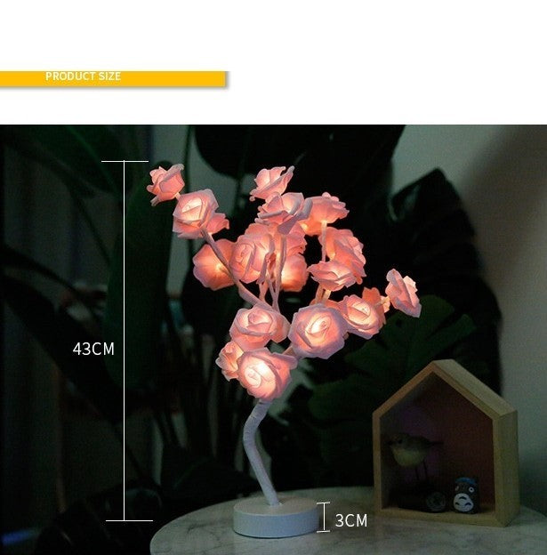 Rose Flower LED Lamp – Romantic Home Decor Night Light


