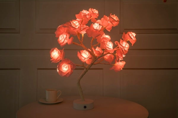 Rose Flower LED Lamp – Romantic Home Decor Night Light

