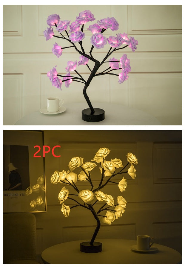 Rose Flower LED Lamp – Romantic Home Decor Night Light

