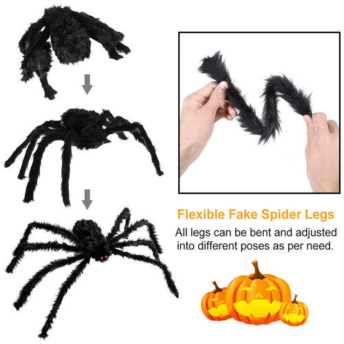 poseable tarantula spider with 126 inch mega spider-web USA
