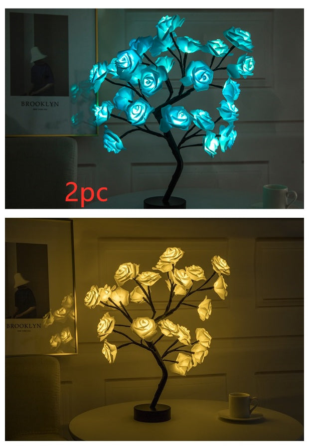 Rose Flower LED Lamp – Romantic Home Decor Night Light

