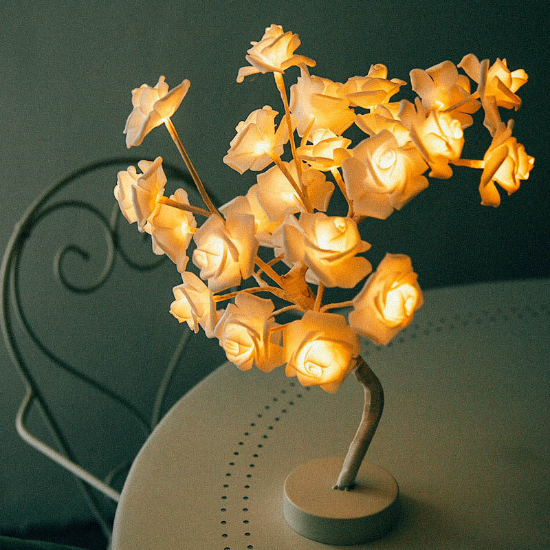 Rose Flower LED Lamp – Romantic Home Decor Night Light

