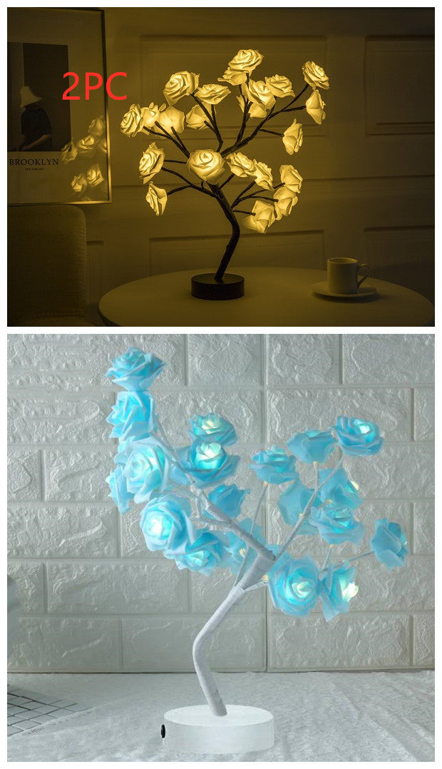 Rose Flower LED Lamp – Romantic Home Decor Night Light

