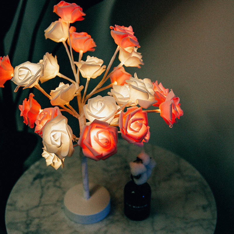 Rose Flower LED Lamp – Romantic Home Decor Night Light

