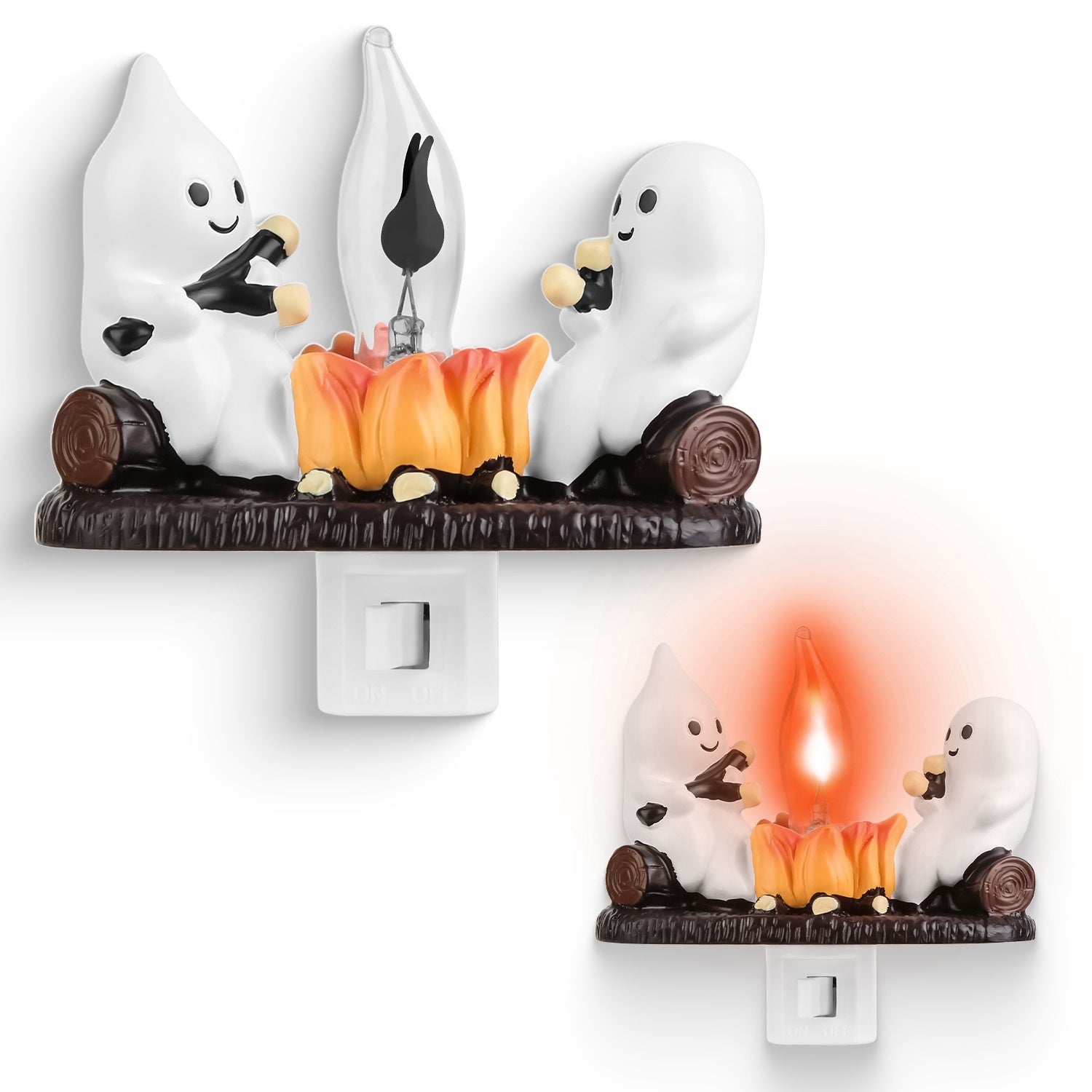 Ghost campfire flickering flame night light for Halloween bedroom decor
USA