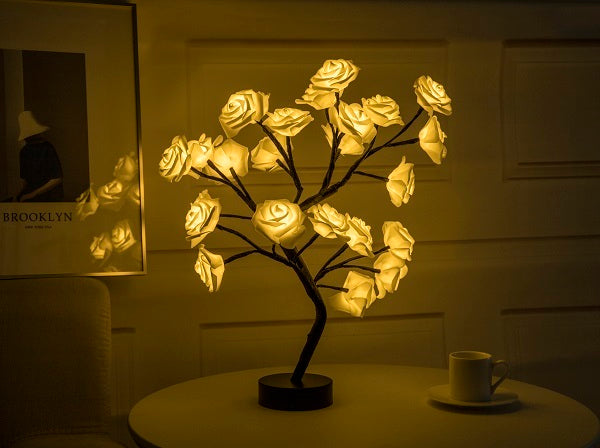 Rose Flower LED Lamp – Romantic Home Decor Night Light

