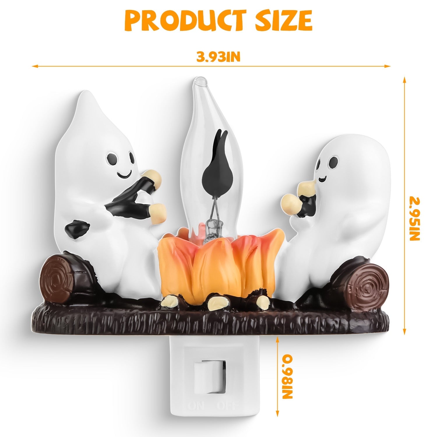Ghost campfire flickering flame night light for Halloween bedroom decor
USA