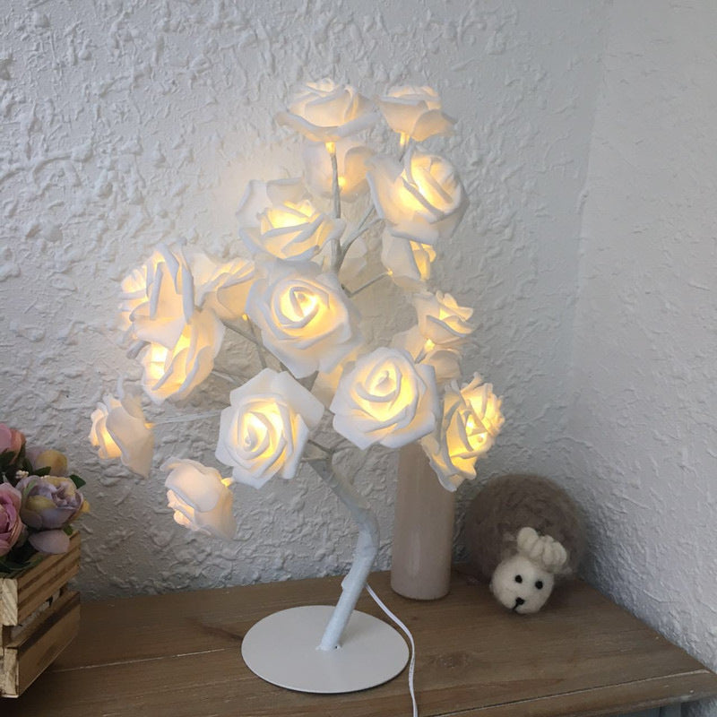 Rose Flower LED Lamp – Romantic Home Decor Night Light

