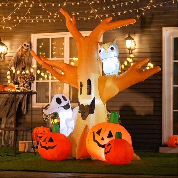 Animated Halloween Spooky Prop close up with lights