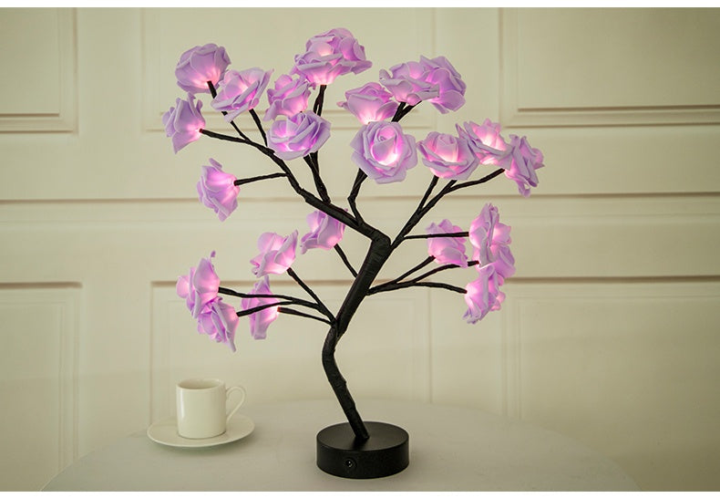 Rose Flower LED Lamp – Romantic Home Decor Night Light

