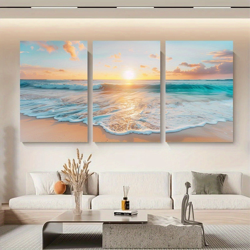 "Seahorse watercolor canvas wall art for USA homes"