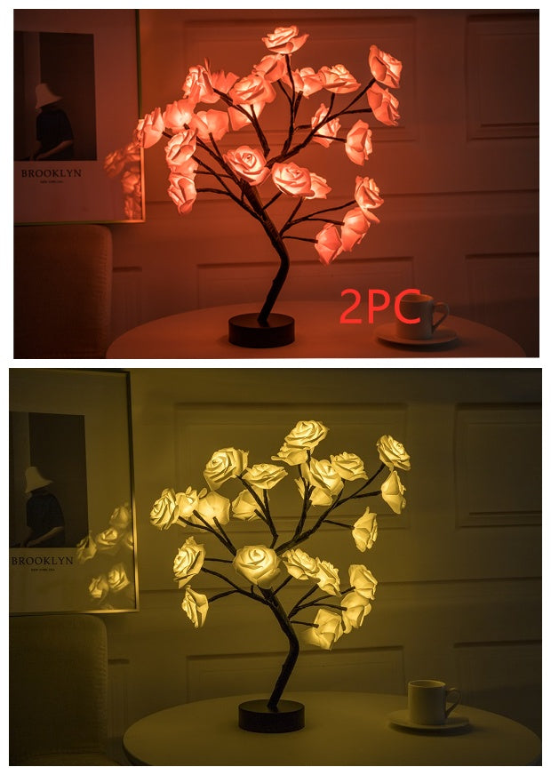 Rose Flower LED Lamp – Romantic Home Decor Night Light

