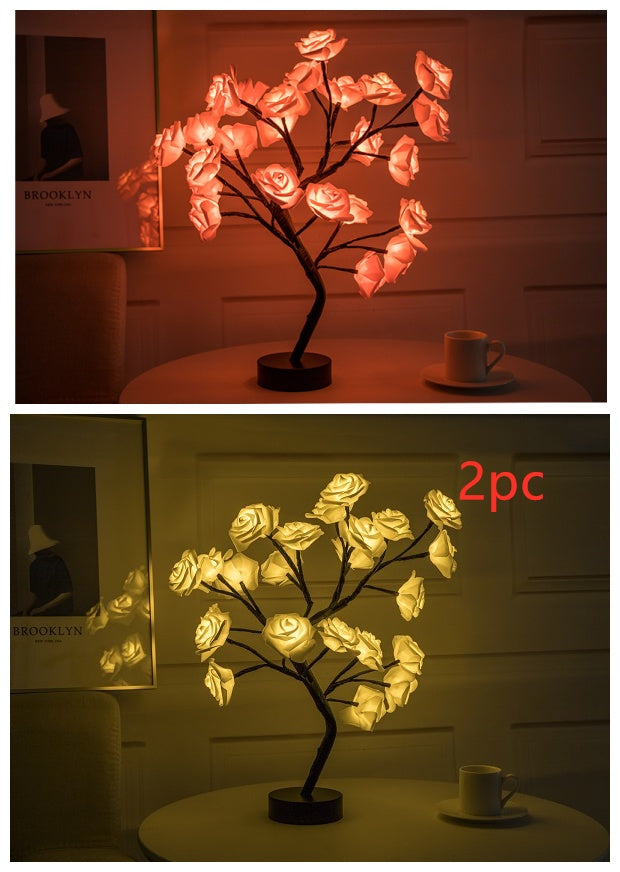 Rose Flower LED Lamp – Romantic Home Decor Night Light

