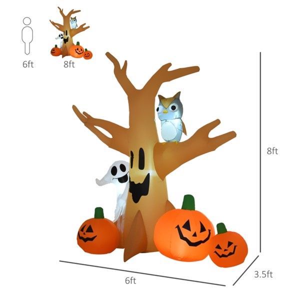 Animated Halloween Spooky Prop close up with lights