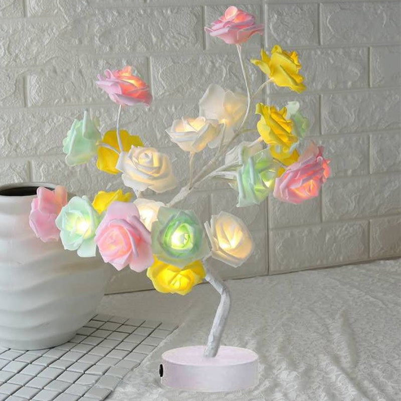 Rose Flower LED Lamp – Romantic Home Decor Night Light

