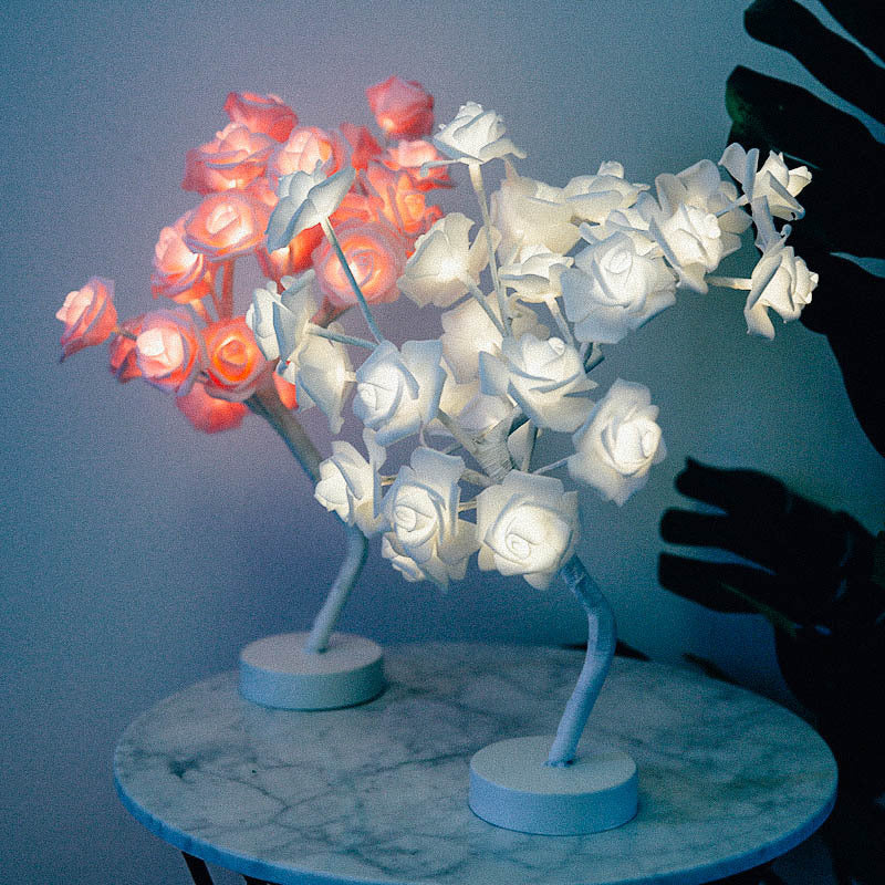 Rose Flower LED Lamp – Romantic Home Decor Night Light

