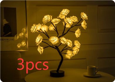 Rose Flower LED Lamp – Romantic Home Decor Night Light

