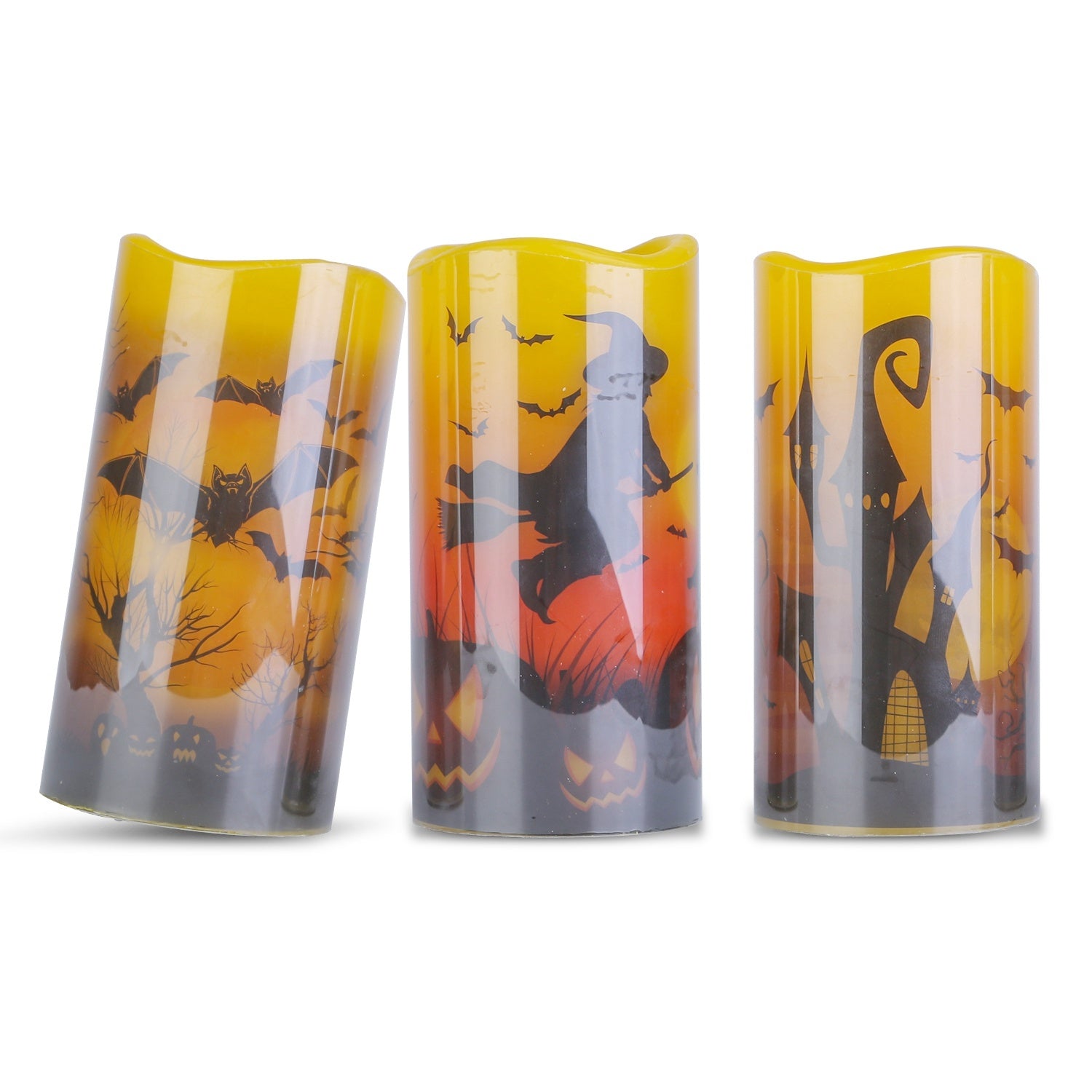 Safe flameless Halloween party décor candles USA