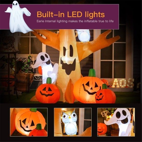 Animated Halloween Spooky Prop close up with lights