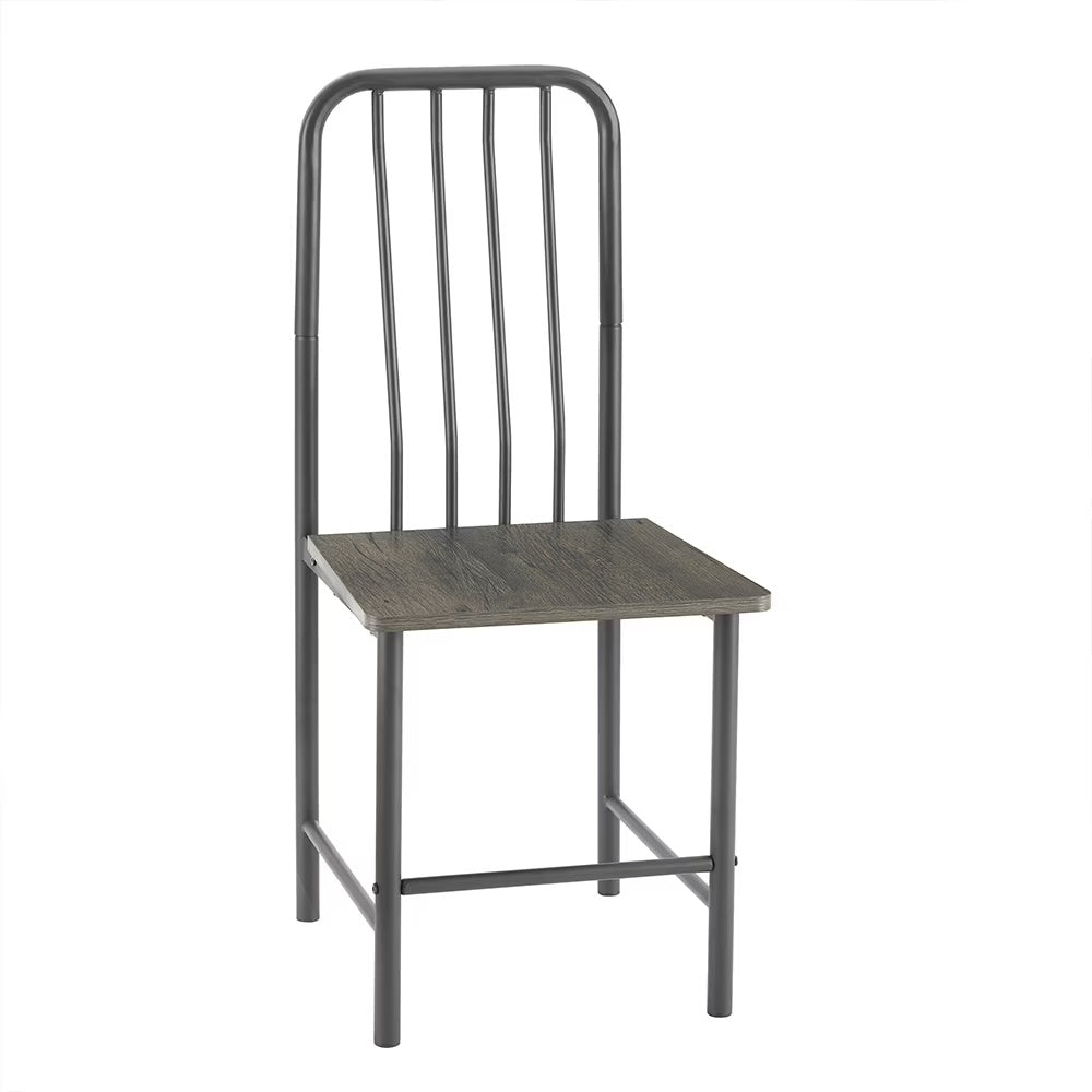 Dining Set for 2 – Square Tempered Glass Table & Metal Chairs | Keeno