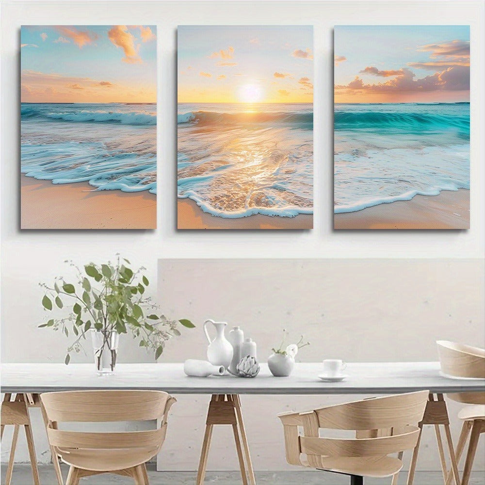"Seahorse watercolor canvas wall art for USA homes"