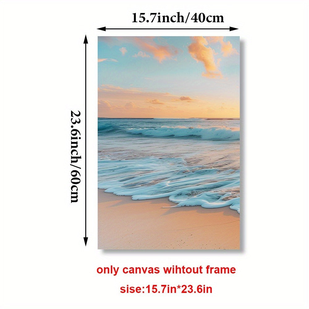 "Seahorse watercolor canvas wall art for USA homes"