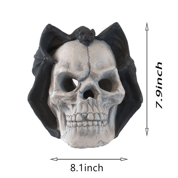Halloween demon skull fire pit burner ventless log
