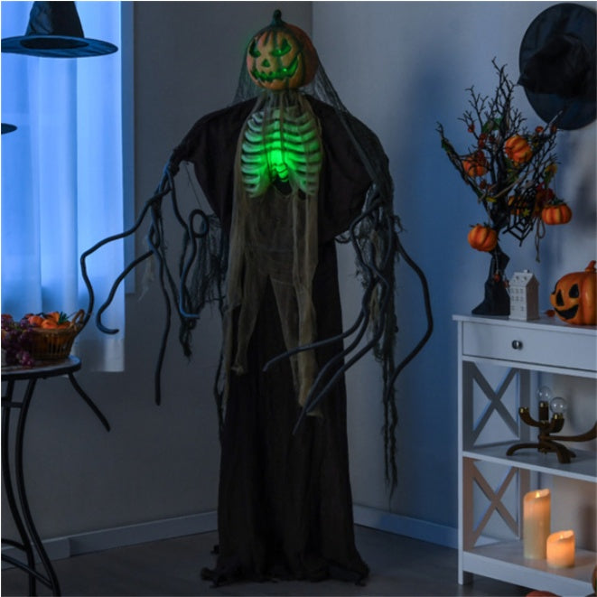 6ft animated ghost pumpkin halloween decoration