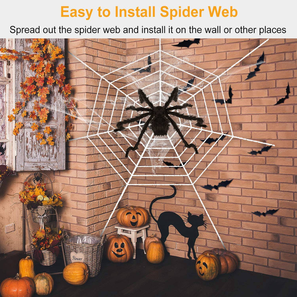 poseable tarantula spider with 126 inch mega spider-web USA