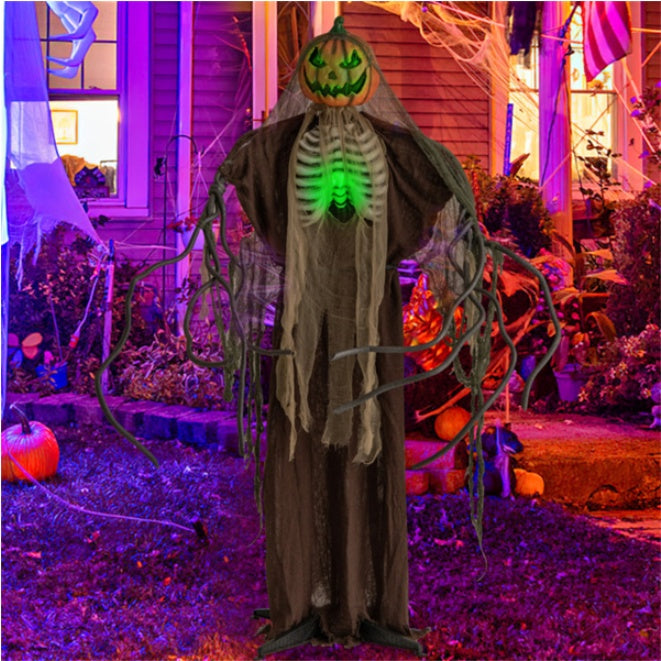 6ft animated ghost pumpkin halloween decoration