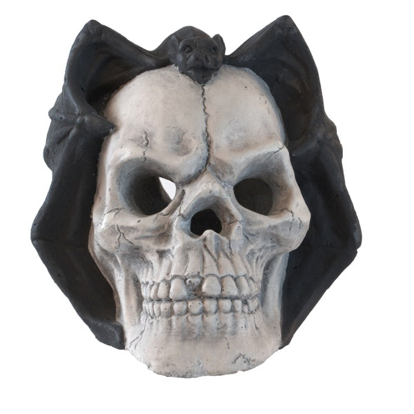 Halloween demon skull fire pit burner ventless log