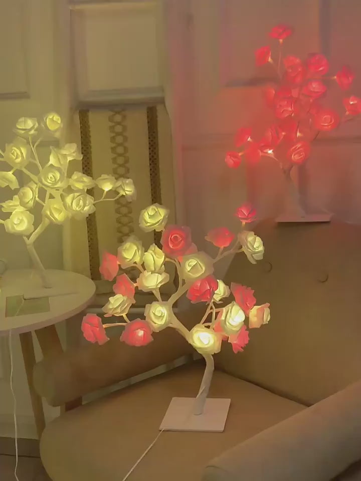 Rose Flower LED Lamp – Romantic Home Decor Night Light

